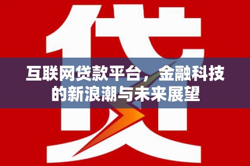 永胜互联网贷款平台，金融科技的新浪潮与未来展望