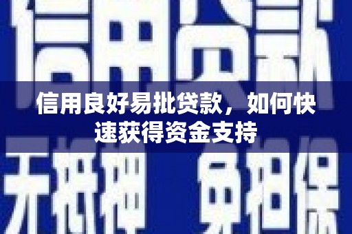 永胜信用良好易批贷款，如何快速获得资金支持