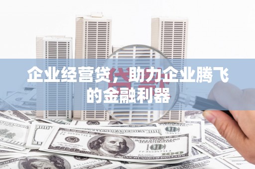 永胜企业经营贷，助力企业腾飞的金融利器